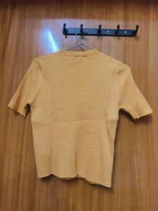 Mustard High Neck Top