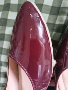 SALE ❗Burgundy / cherry red Patent Slingback Flats