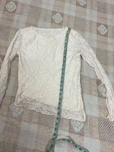 Sheer Lace Long Sleeve Top