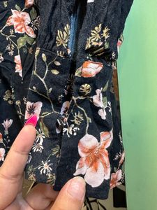 Forever 21 Floral Rayon Romper Short