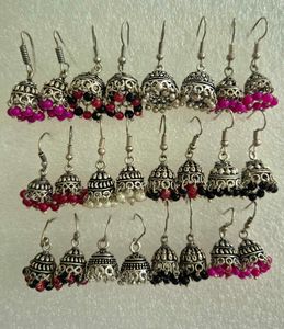 Ethnic Jhumka Earrings - Multiple Colors