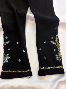 Elegant y2k Black Kurta Set with Dupatta