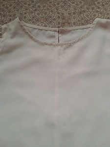 Beige Flutter Sleeve Top