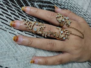 Elegant Butterfly Design Hand Chain Ring