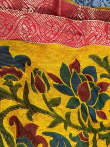 Vibrant Floral Print Saree with blouse