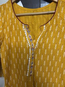 new yellow kurti
