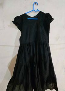 Chic Black Tiered Mini Dress