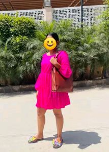 PlusS Women Pretty Pink Sweetheart Neck Dress 💗