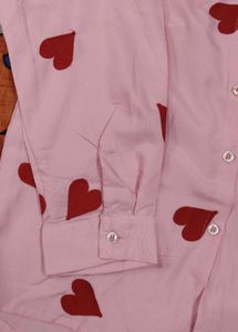 Pink Heart Patchwork Shirt