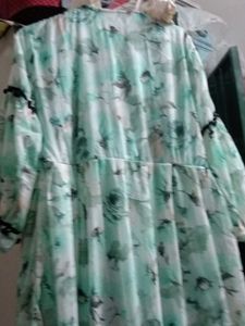 🎀DREAMY MINT FLORAL LONG FROCK 🌸✨