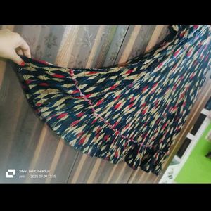 Embroidered Kurta with Geometric Print