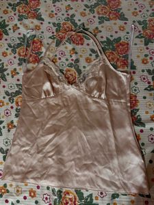Satin Lace Trim Camisole