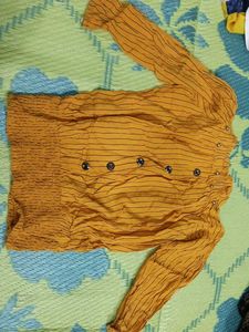 Striped Mustard Top