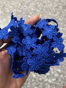 ROYAL BLUE  Colour Flower Lace