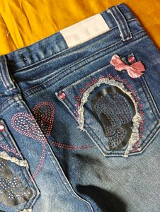 Embellished Flare Jeans with kurti