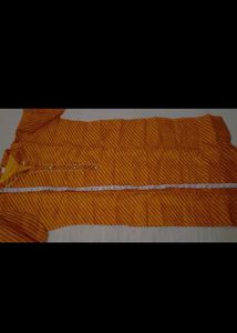 Yellow Kurta with Red Stripes