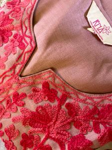 Embroidered Pink Kurti