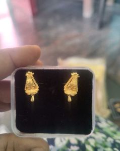 Gold Flower Earrings with Dangle Ball  Any 3 pair: