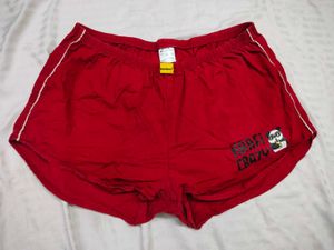 Red Graphic Shorts