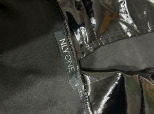 NLY ONE Thin Strap Vinyl Crop Top