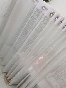 Elegant White Sheer Curtains 4 set