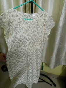 Sheer Lace Tunic Top