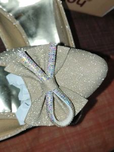 Sparkly Ballet Flats with Bow Detail buy now