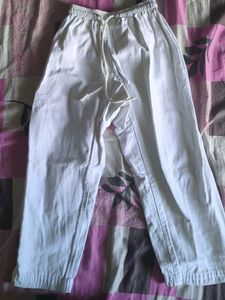 Karate dress with white belt