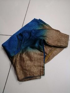Stunning Blue &amp; Gold Saree