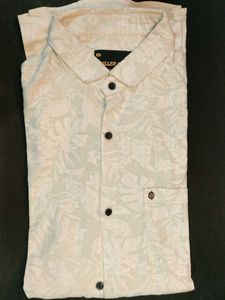 White Floral Print Shirt