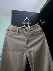 Khaki Straight Leg Pants