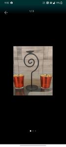 Two Red Glasses and Candle.stand