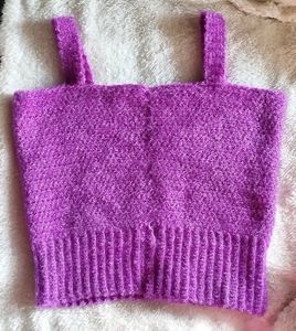 Crochet Top With Crochet Ribbon Hairtie