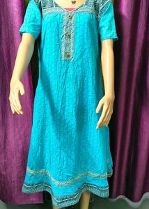 Stunning Blue Embroidered Kurta