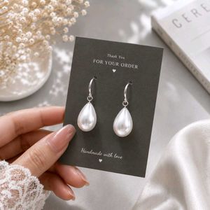 Elegant Teardrop Pearl Drop Earrings