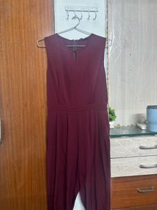 Plain Solid Sleeveless Jumpsuit