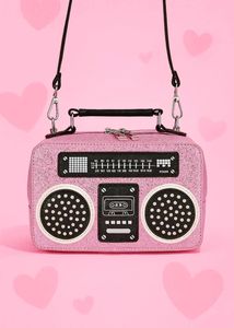 Pink Glitter Radio Purse