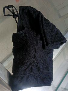 Chikan Black Prince Cut Blouse