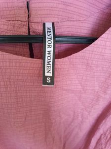 Chic Rose Pink Textured Blouse
