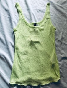 Lime Green Ribbed Tank Top