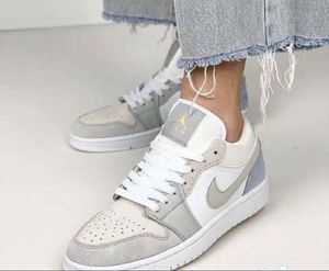 Air Jordan 1 Low Grey and White