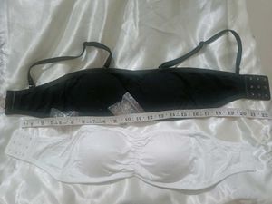 NEW Strapless Bra Set - Black & White