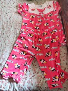 Cute Cow Print Pajama Set