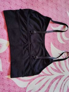 142.Black Seamless Sports Bra(XXL)