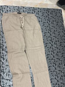 Men's Beige Linen Pants