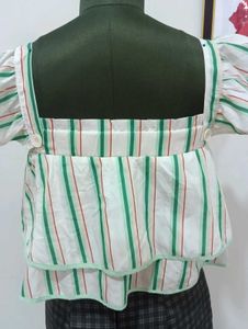 Striped Ruffle Sleeve Top