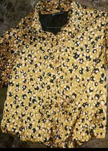 Stylish Leopard Print Button-Up Top