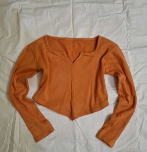 Cropped Long Sleeve Top