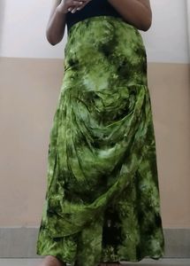 Green Tie Due Skirt
