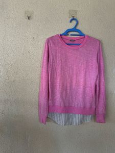 Pink Layered Long Sleeve Top